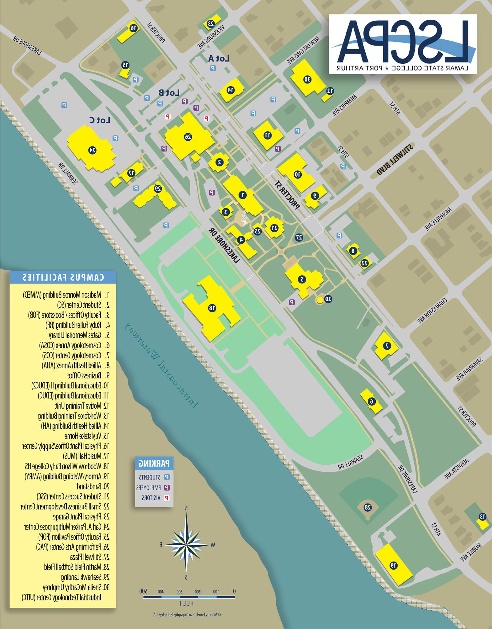 正规靠谱赌博软件 Campus Map